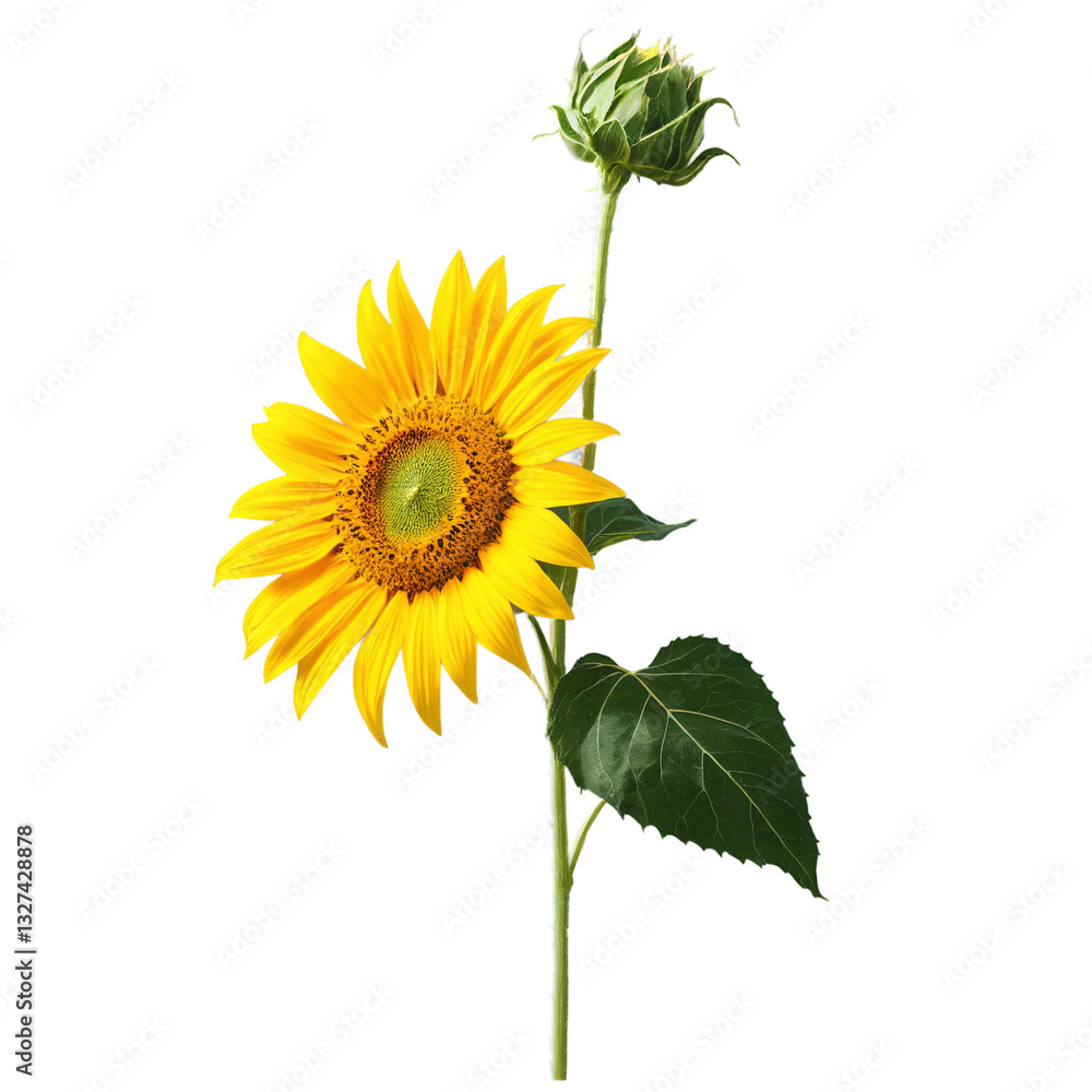 Obraz premium sunflower isolated on transparent background