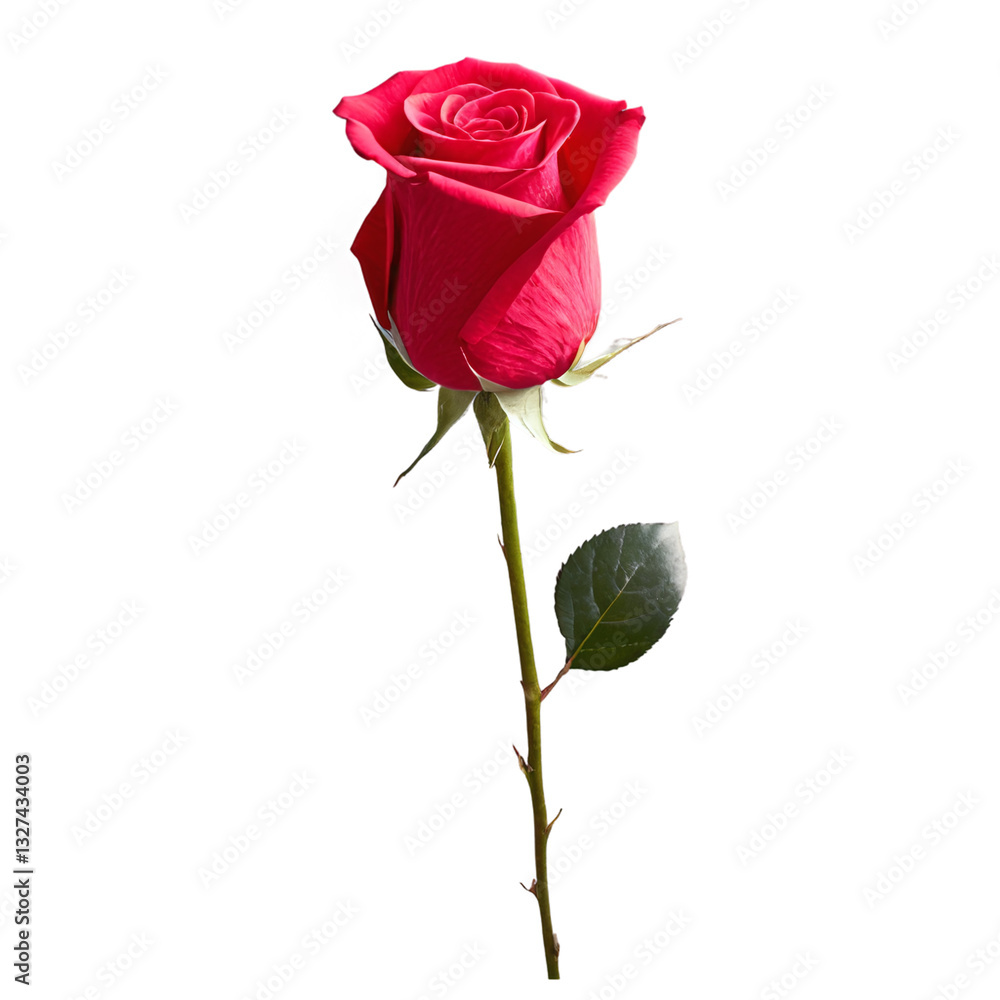 Fototapeta premium red rose isolated on transparent background
