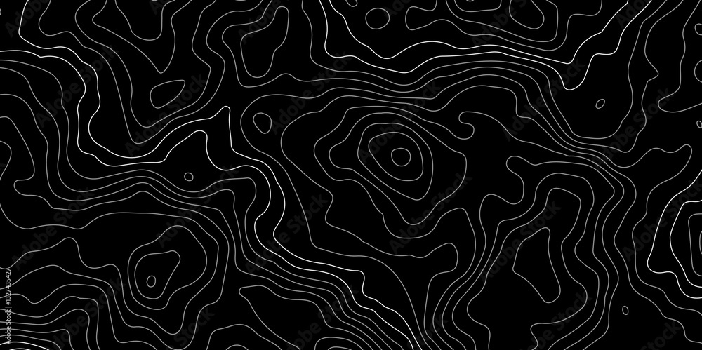 Fototapeta premium Abstract topographic contour line map,topographic lines wave backdrop topology contour background..geographic mountain line map,