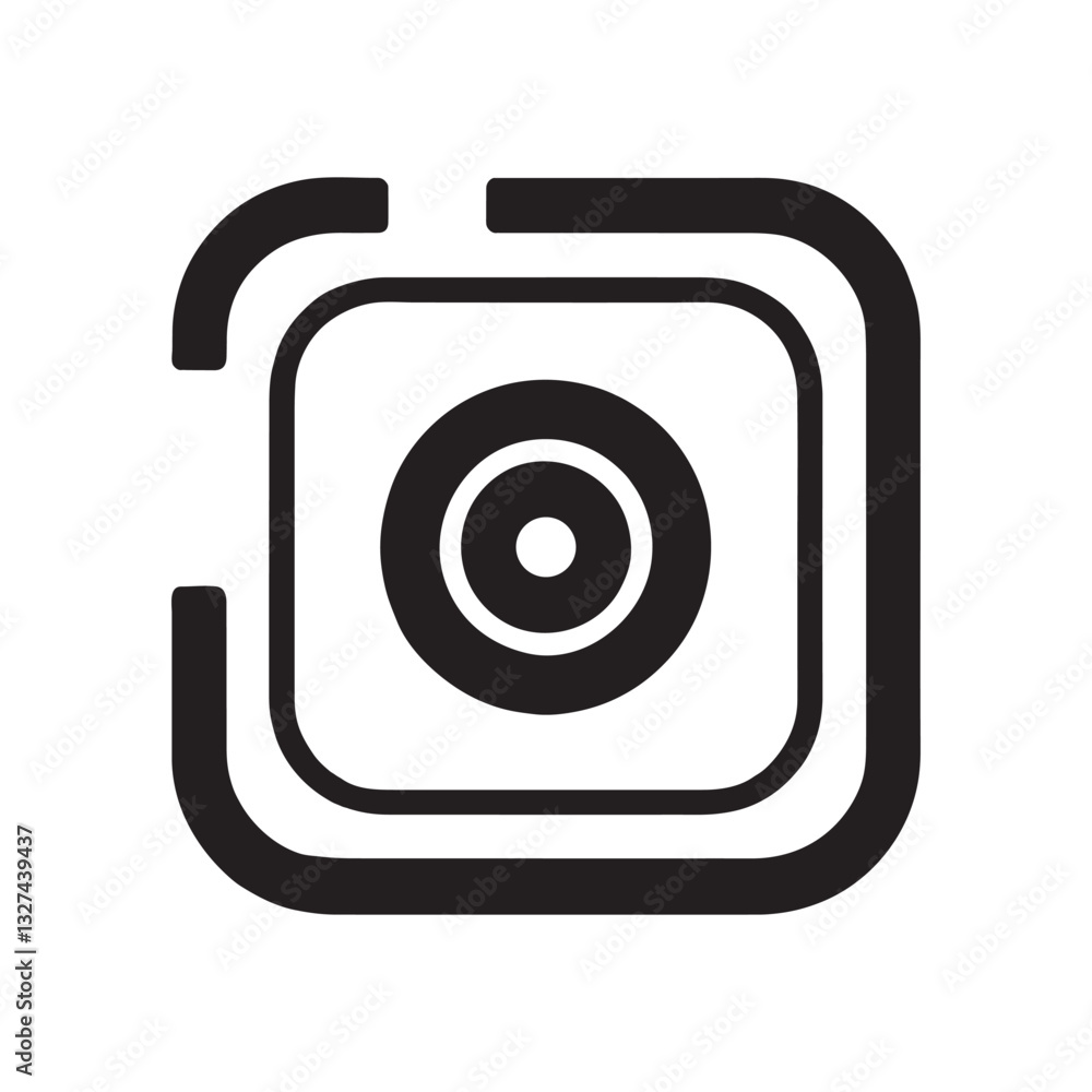 Social Media Camera Icon | Minimalist Photography Symbol Social Media Camera Icon | Minimalist Photography Symbol