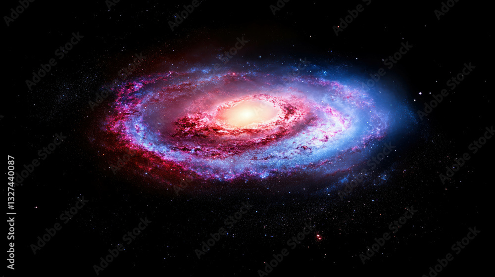 Naklejka premium Swirling galaxy texture with stars for cosmic designs and digital art