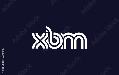 XBM Creative Unique Modern Letter Logo Design.  Stylized logo featuring a unique letter design, presenting abstract minimalist aesthetics and modern appeal.