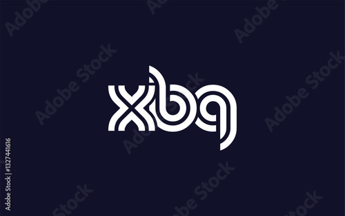 XBQ Creative Unique Modern Letter Logo Design.  Stylized logo featuring a unique letter design, presenting abstract minimalist aesthetics and modern appeal.