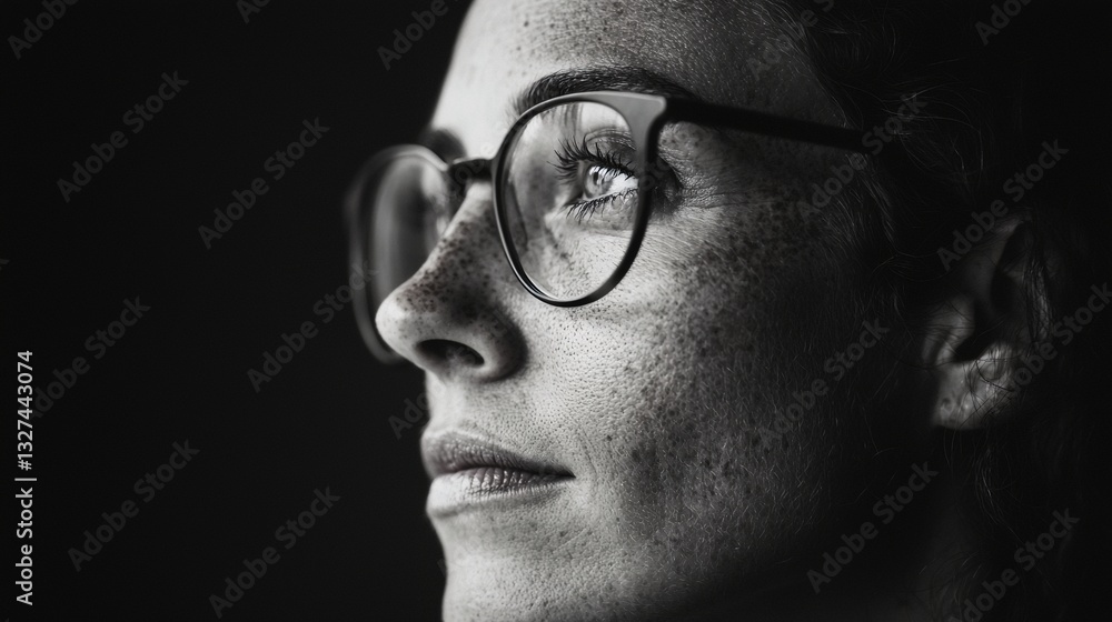 A woman with glasses A woman with glasses