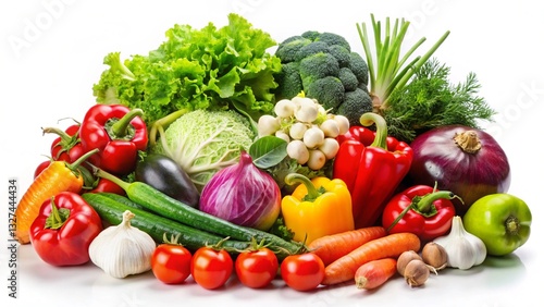 Obraz na płótnie fresh vegetables on white background. w salonie