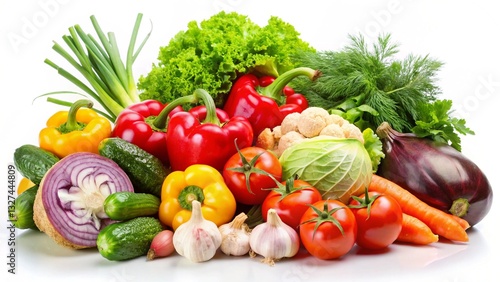 Obraz na płótnie fresh vegetables on white background. w salonie