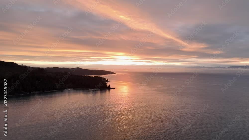 Beautiful Sunrise Over Vancouver Island, BC, Canada Beautiful Sunrise Over Vancouver Island, BC, Canada