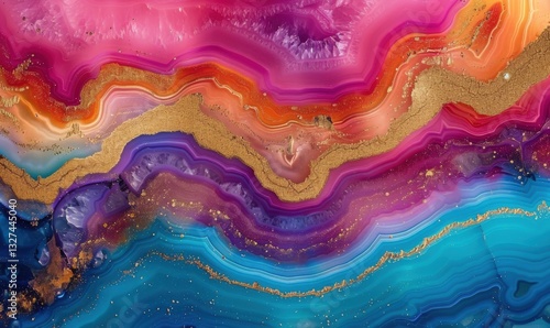 Wallpaper Mural Fantastic agate marble texture with veins of bright, vibrant pattern. Abstract, charming, beauty liquid stone onyx background for flooring, art poster, precious banner, luxury card, exciting designs Torontodigital.ca