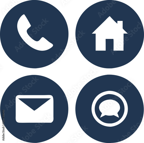 Modern Communication Icons Phones, Email, Chat, and More in Vector Format.