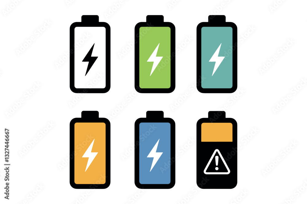 Fototapeta premium set of battery charge