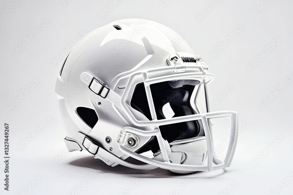 Fototapeta premium american football helmets, white clay, clean, modern design, whhite background