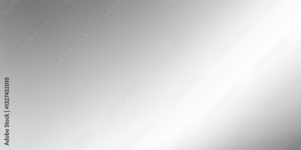 Modern chrome gradient surface with light gloss. Vector aluminum grey sheet with reflection modern simple art Modern chrome gradient surface with light gloss. Vector aluminum grey sheet with reflection modern simple art