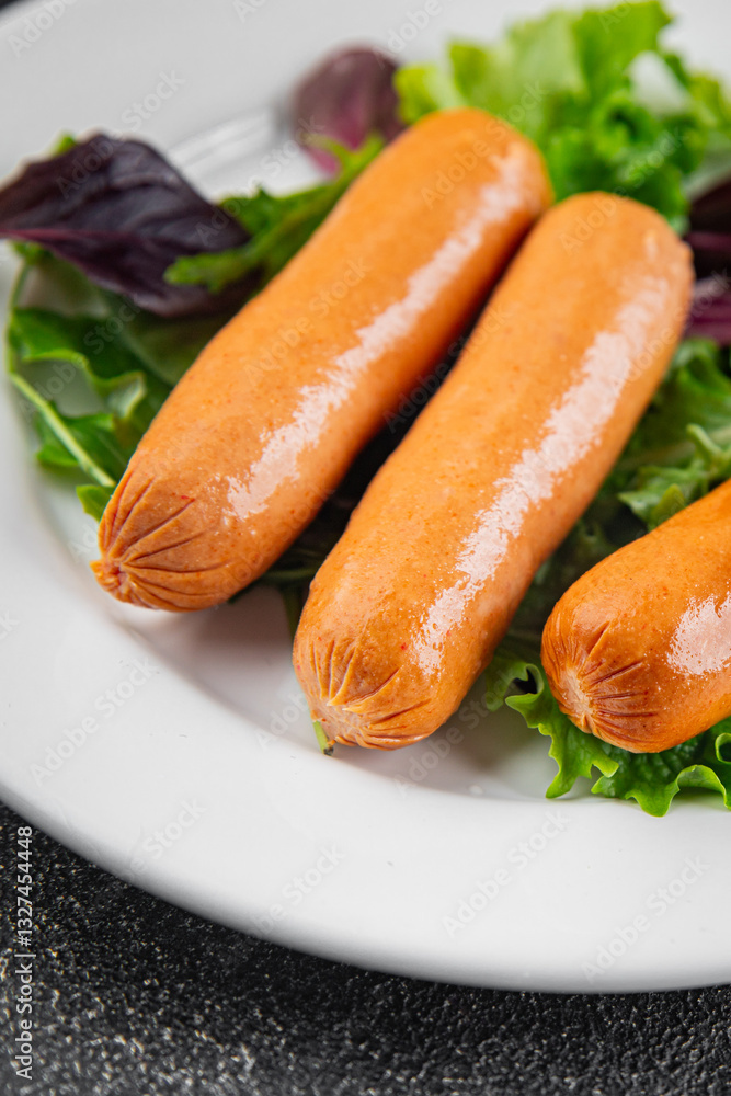 Sausages meat tasty fresh delicious gourmet food background table rustic food top view copy space Sausages meat tasty fresh delicious gourmet food background table rustic food top view copy space