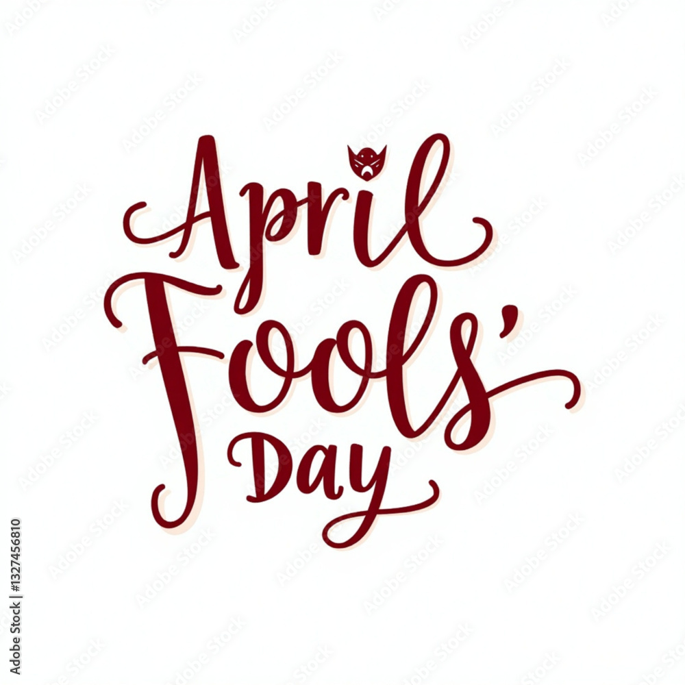 April Fools Day hand written lettering for greeting card, posters, prints. isolated in white background. Illustration vector. April Fools Day hand written lettering for greeting card, posters, prints. isolated in white background. Illustration vector.