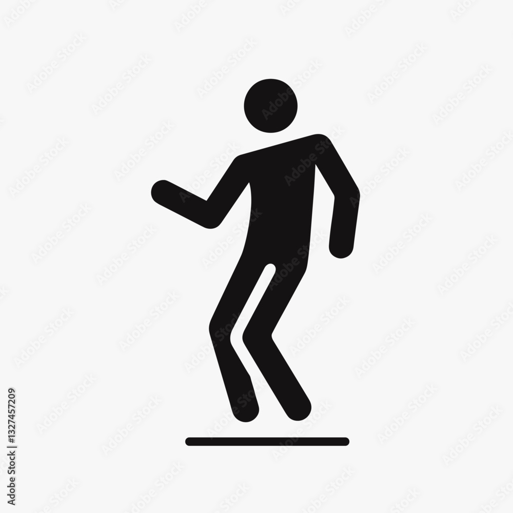 Playful dancing silhouette in motion, joy and freedom Playful dancing silhouette in motion, joy and freedom