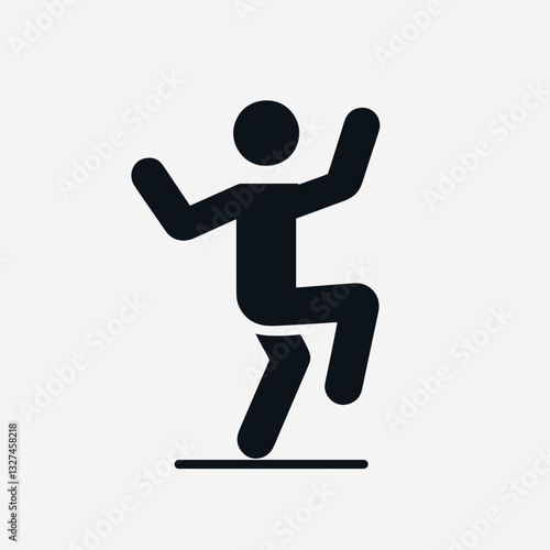Joyful figure dancing energetically, celebrating life