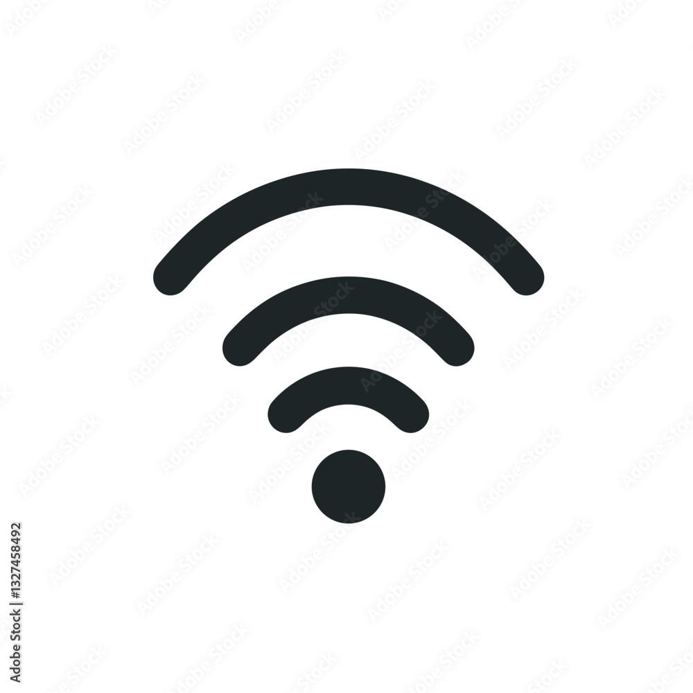 WiFi signal icon representing connectivity and digital communication WiFi signal icon representing connectivity and digital communication