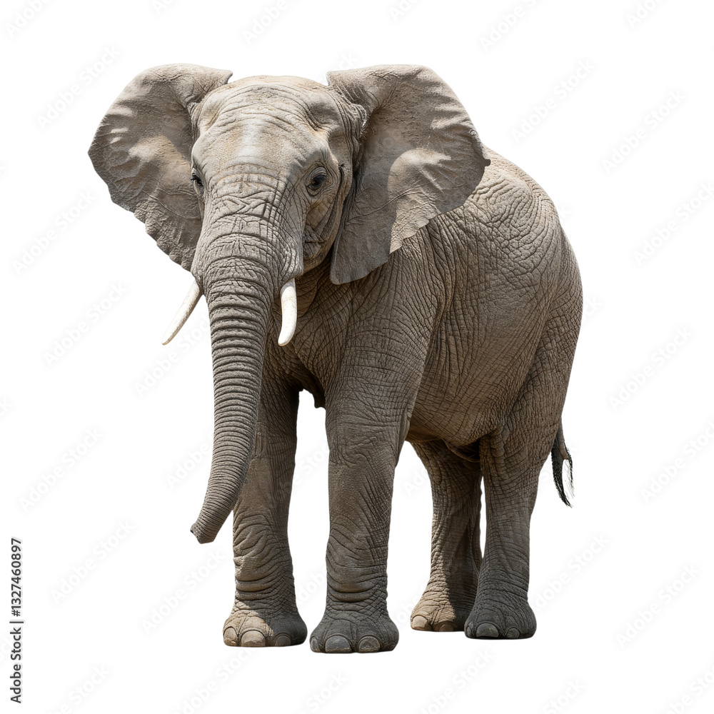 Obraz premium African Bush Elephant on high quality transparent background png