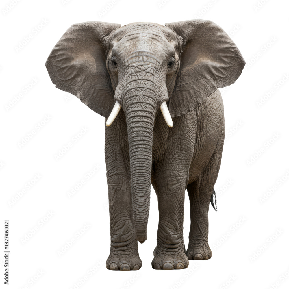 Obraz premium African Bush Elephant on high quality transparent background png