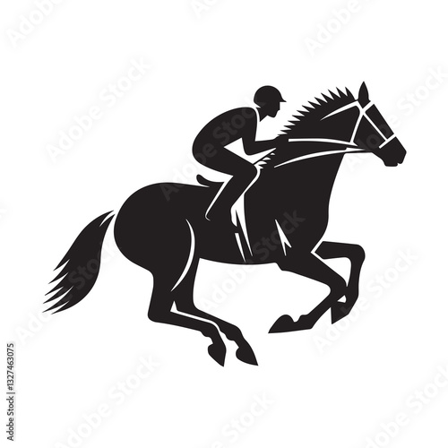 Simple Palio Race Horse Vector Icon – Modern Logo & Illustration