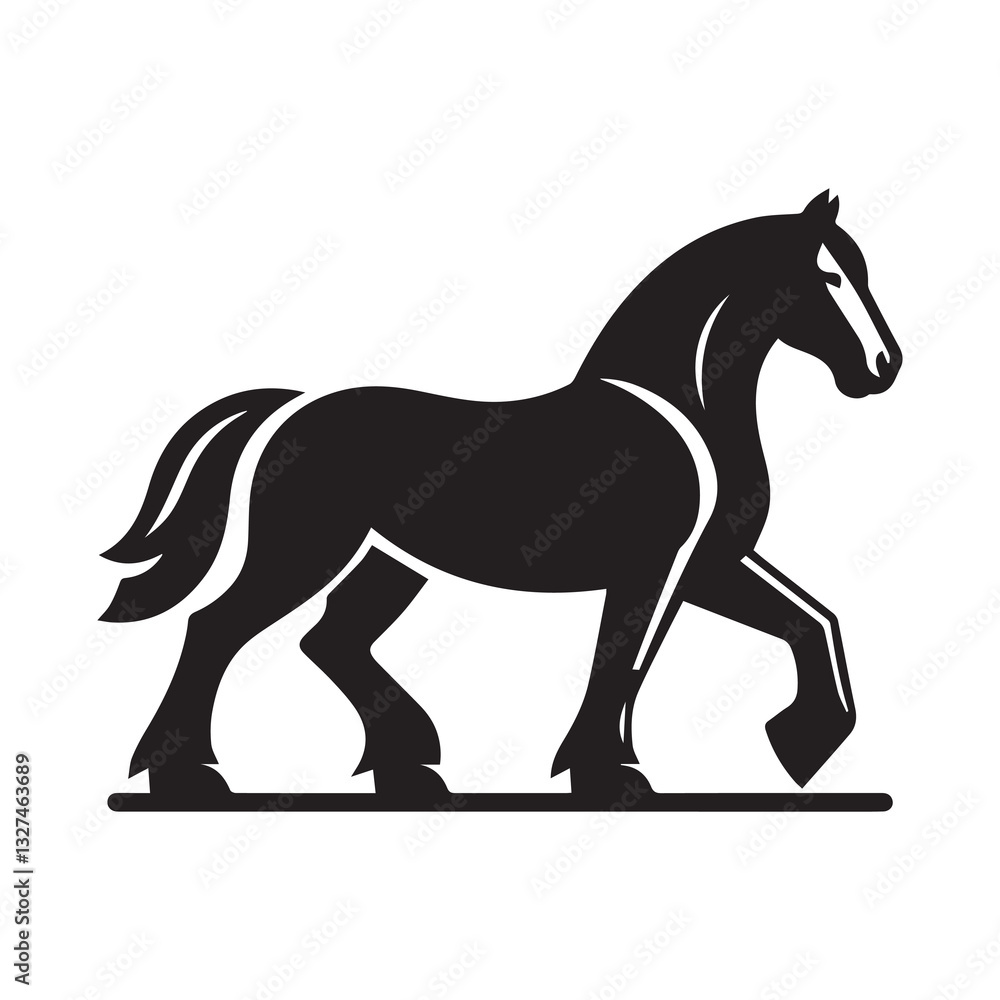 Simple Horse Vector Icon – Modern Logo & Illustration Simple Horse Vector Icon – Modern Logo & Illustration