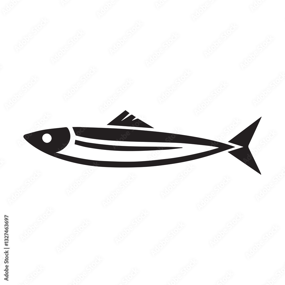 Simple Anchovy Vector Icon – Modern Logo & Illustration Simple Anchovy Vector Icon – Modern Logo & Illustration