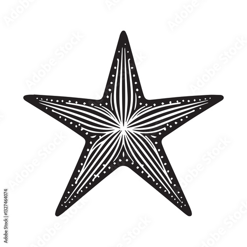  Simple Starfish Vector Icon – Vintage Logo & Retro Illustration