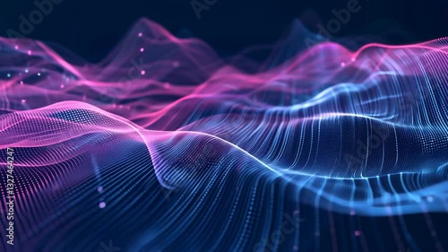 Wallpaper Mural Abstrakte Klangwellen als digitale Musikvisualisierung Torontodigital.ca