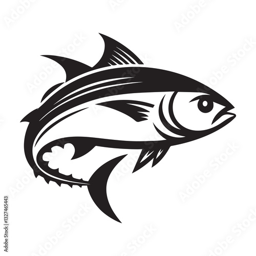 Simple Tuna Vector Icon – Modern Logo & Illustration
