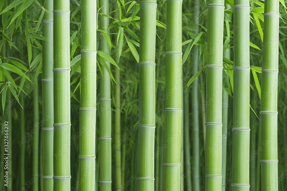 Fototapeta premium Lush green bamboo forest (1)
