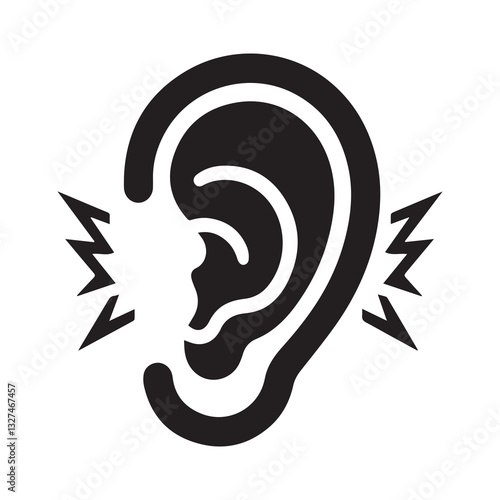  Simple Ear Pain Vector Icon – Modern Logo & Illustration