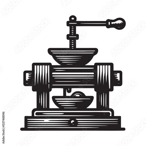 Simple Olive Press Vector Icon Design – Vintage Retro Logo & Illustration