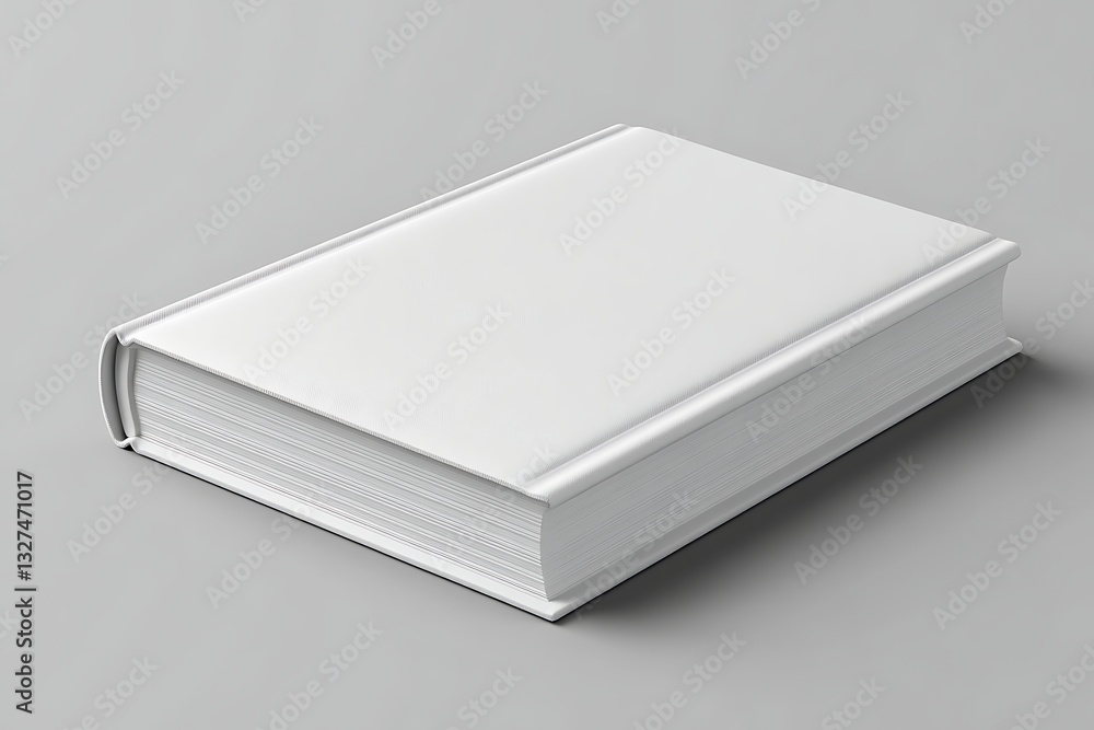 Blank White Hardcover Book Mockup Realistic 3D Model for Design Presentation Blank White Hardcover Book Mockup Realistic 3D Model for Design Presentation