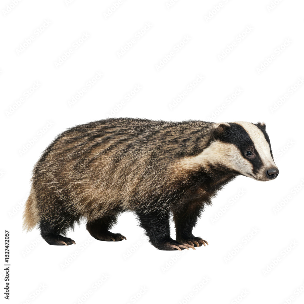 American Badger on high quality transparent background png American Badger on high quality transparent background png