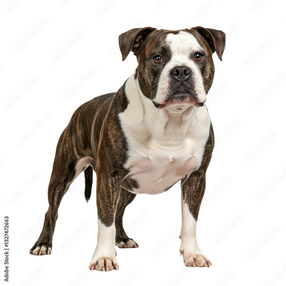 American Bulldog on high quality transparent background png American Bulldog on high quality transparent background png