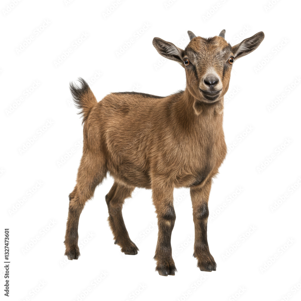 Fototapeta premium American Pygmy Goat on high quality transparent background png