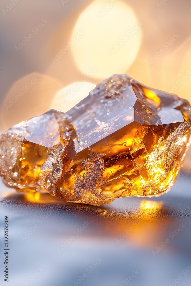 This ultra-macro shot captures a stunning amber stone featuring rare metallic flecks and brilliant golden inclusions This ultra-macro shot captures a stunning amber stone featuring rare metallic flecks and brilliant golden inclusions