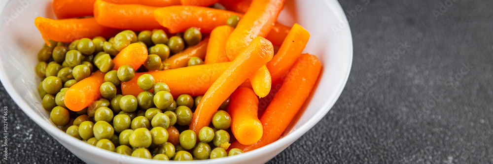 Green peas and carrot canned food tasty fresh delicious gourmet food background table rustic food top view copy space keto and paleo diet vegetarian and vegan food Green peas and carrot canned food tasty fresh delicious gourmet food background table rustic food top view copy space keto and paleo diet vegetarian and vegan food