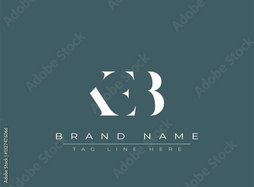 KEB abstract letter logo design. This logo is designed by three abstract letters.