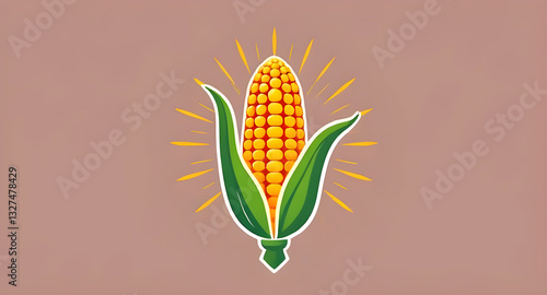 corn on the cob vector icon 