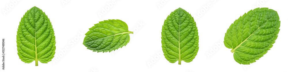 Set of Single Mint Leaf Set of Single Mint Leaf