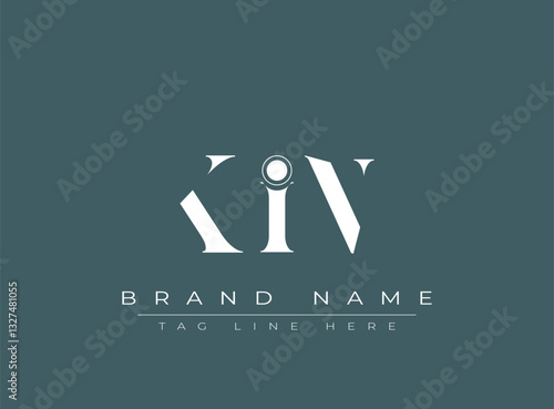 KIN abstract letter logo design. This logo is designed by three abstract letters.