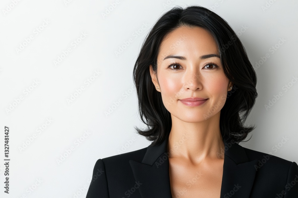 Realistic Photo of an Asian Woman with Perfect Skin, Natural Beauty, Smooth Face, Headshot, Full Frame, White Background, Professional Portrait Realistic Photo of an Asian Woman with Perfect Skin, Natural Beauty, Smooth Face, Headshot, Full Frame, White Background, Professional Portrait