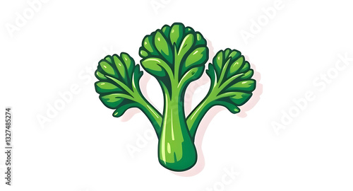 vector illustration of broccolini