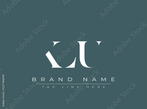 KLU abstract letter logo design. This logo is designed by three abstract letters.