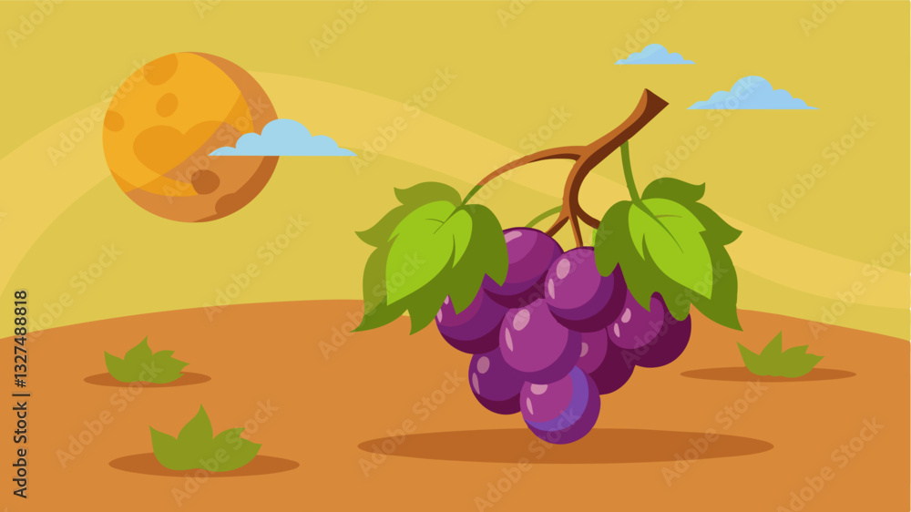 Fototapeta premium The once bountiful s of gs dwindled into shriveled shells unable to withstand the unrelenting heat of the heatwave.. Vector illustration