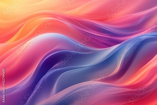 Wallpaper Mural Swirling waves of color dance gently in a vibrant sunset, creating an ethereal ambiance of serenity and beauty Torontodigital.ca