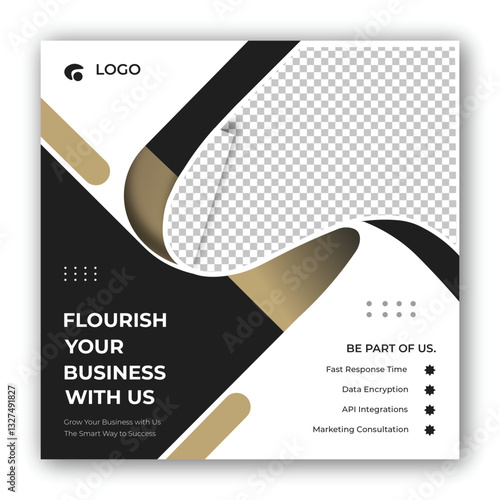 Digital marketing and corporate business promotion social media post design banner template