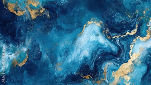 Abstract Ocean Wave Patterns in Coastal Landscape