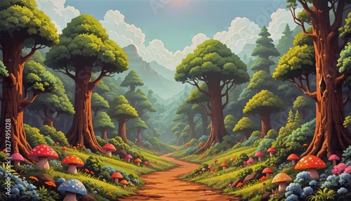 Pixel Art Enchanted Forest 8383